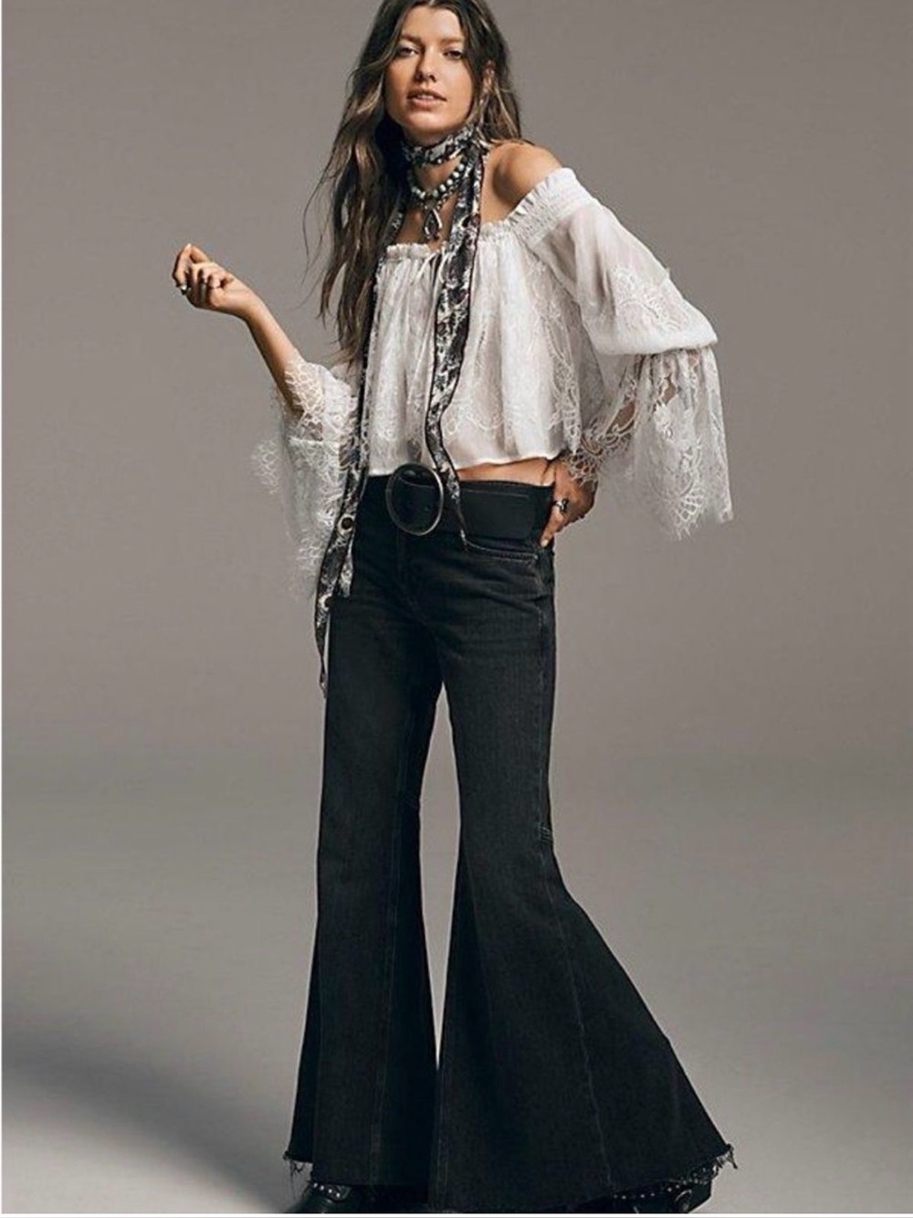 Emre flare We The Free woman’s black Slim Jeans free people